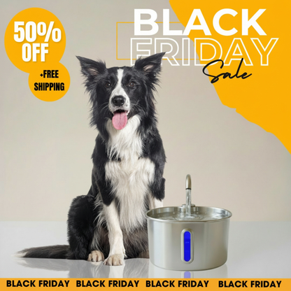 Hydrie 2.2L Premium Stainless Steel Pet Water Fountain