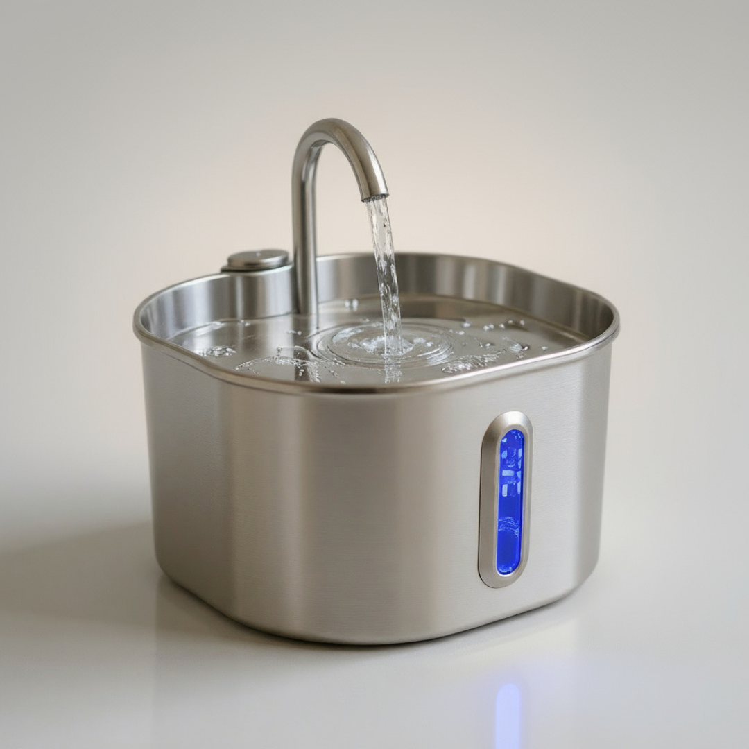 Hydrie 2.2L Premium Stainless Steel Pet Water Fountain