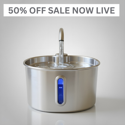 Hydrie 2.2L Premium Stainless Steel Pet Water Fountain